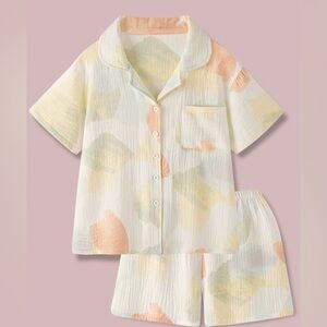 ⛱️Tropical Cotton Pajama Set, Size L – Lightweight & Breathable